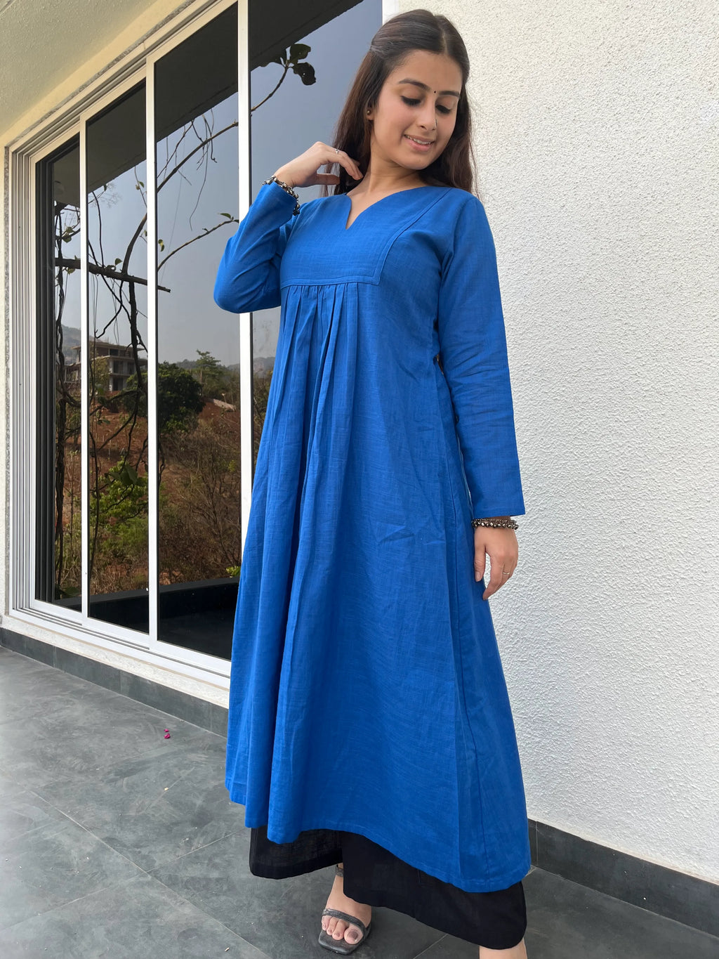Blue Gher Kurta