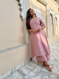 Aanyaa suit set in baby pink