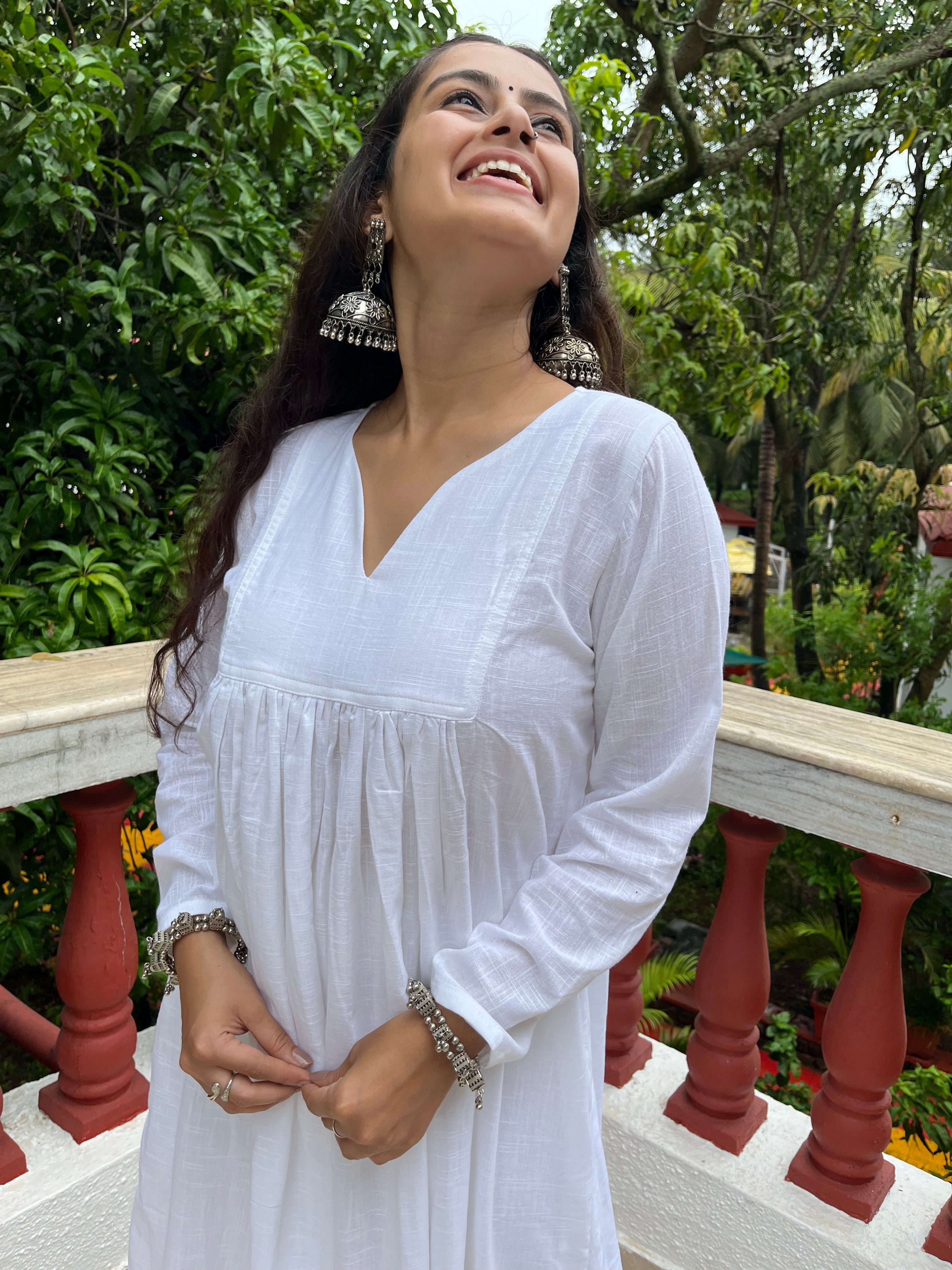 White Gher Kurta
