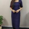 Afeemi Handwoven Pure Cotton Purple Kurta