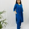 Afeemi Blue Kurta and Pant Set