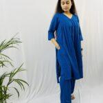 Blue Kurta and Pant Set