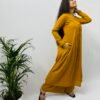 Mustard yellow Kurta with a pocket