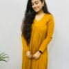 Mustard yellow Kurta with a pocket