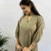 Afeemi Beige Kurta and Pant Set