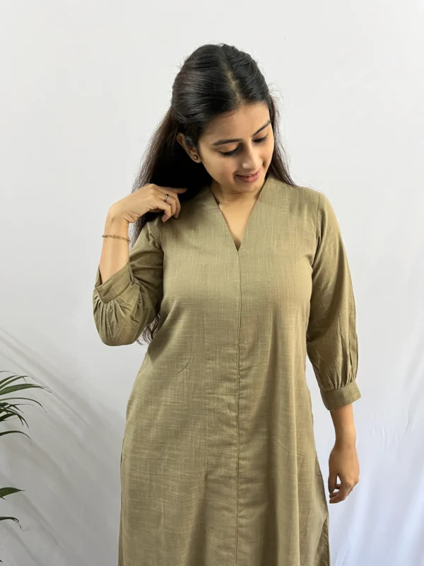 Beige A line formal Kurta