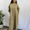 Afeemi Beige Kurta and Pant Set