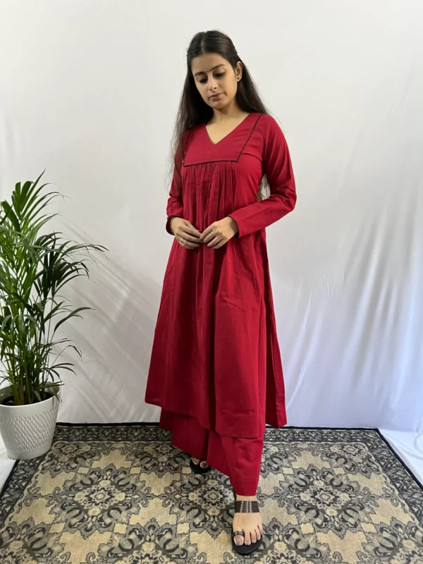 Maroon Kurta and Palazzo set