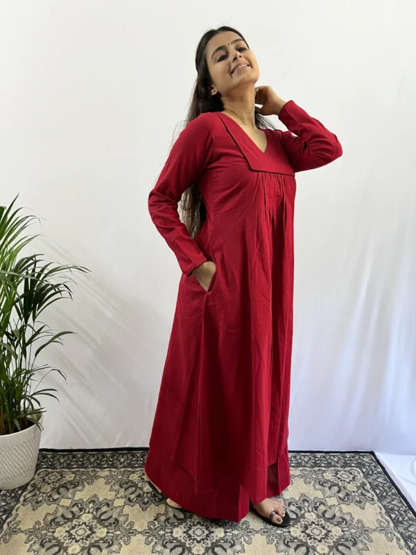 Maroon Kurta and Palazzo set