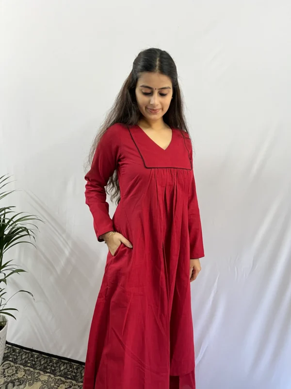 Maroon Kurta and Palazzo set