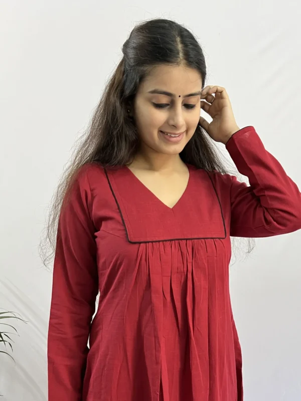 Maroon Kurta and Palazzo set