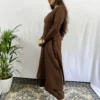 Pure Cotton Coffee brown Square neck Kurta Palazzo with Pant