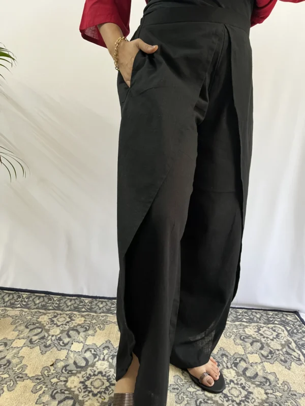 Black dhoti Pants with a pocket