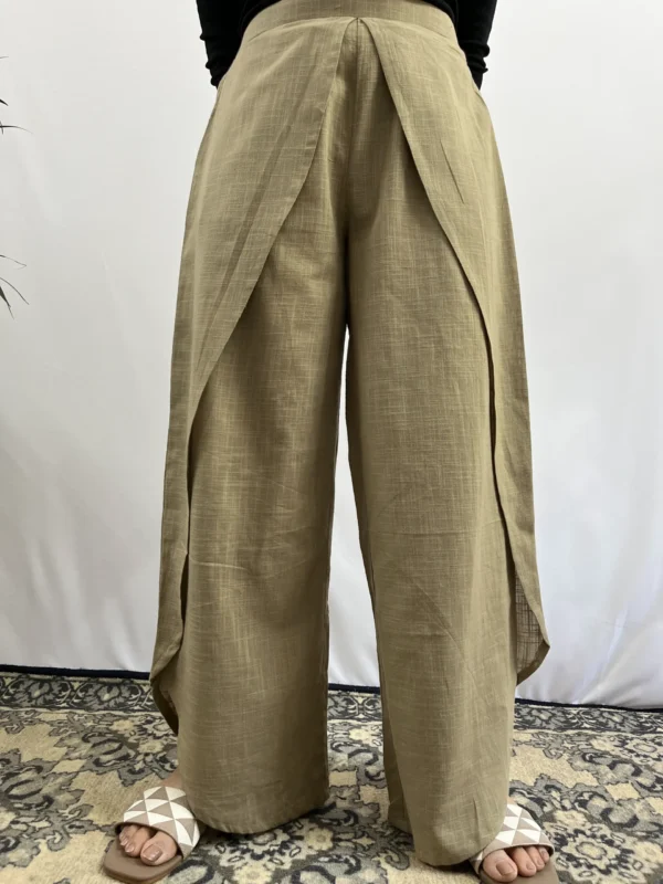 Beige Dhoti Pants with pocket