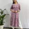 Grey Kalamkari handblocked Kurta