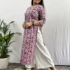 Grey Kalamkari handblocked Kurta