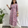 Grey Kalamkari handblocked Kurta