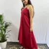 Maroon sweetheart neckline kurta with pocket