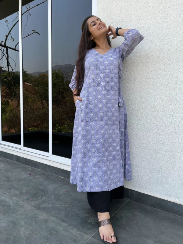 Pastel purple Angarakha Kurta