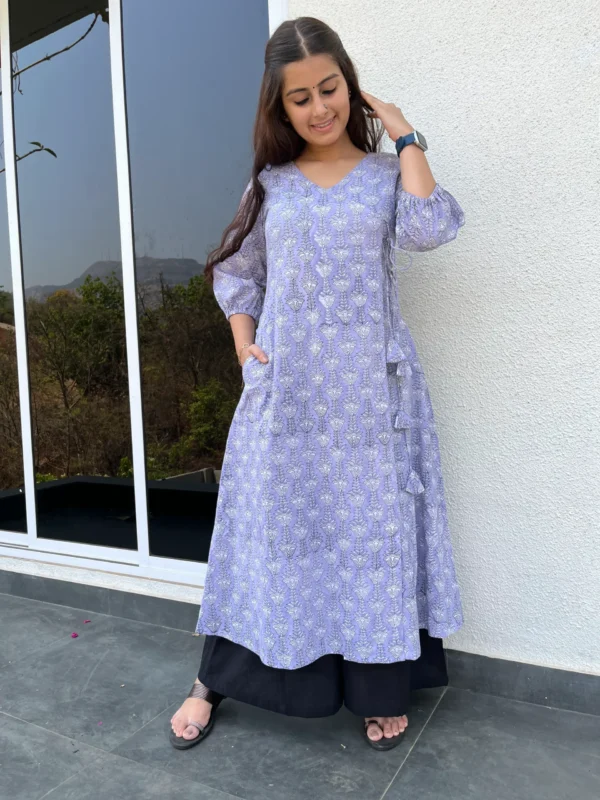 Pastel purple Angarakha Kurta