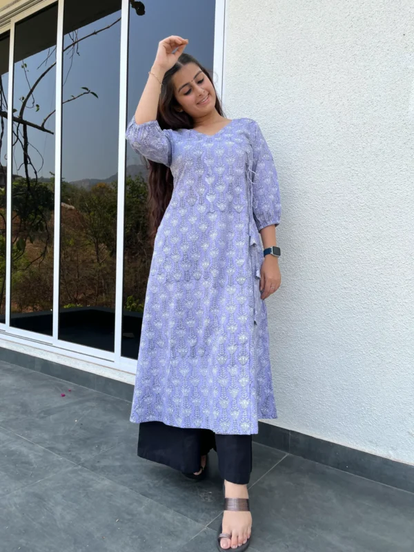 Pastel purple Angarakha Kurta