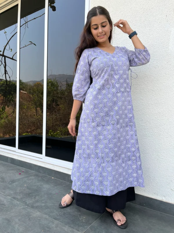 Pastel purple Angarakha Kurta