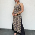 Black Kalamkari Kurta