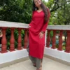 Maroon Kurta with Gray Dhoti pants