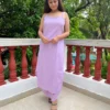 Lilac cotton Kurta and Pant set