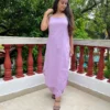 Lilac cotton Kurta and Pant set