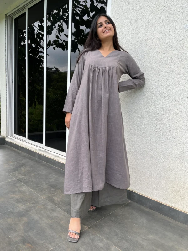 Grey Gher Kurta