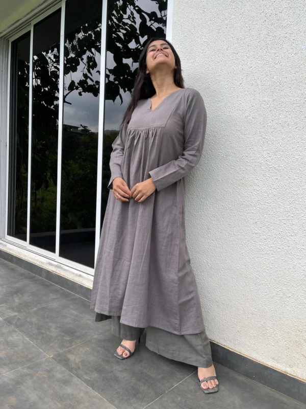 Grey Gher Kurta