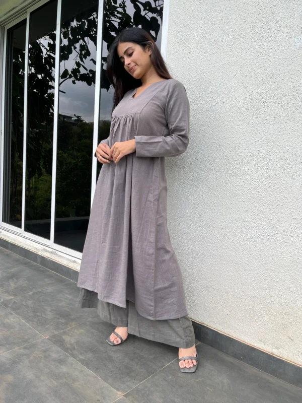 Grey Gher Kurta