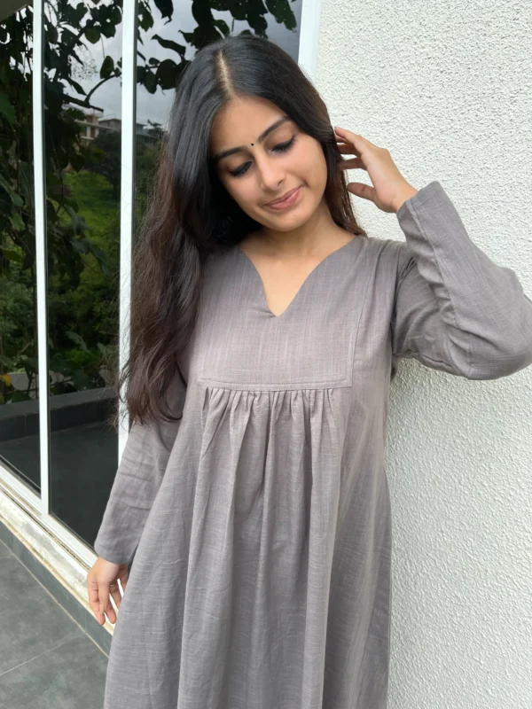 Grey Gher Kurta