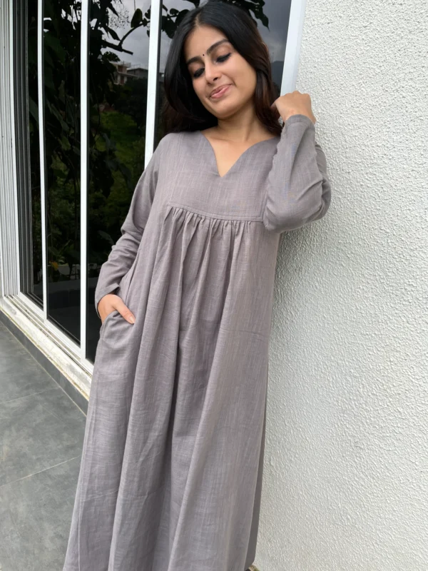 Grey Gher Kurta