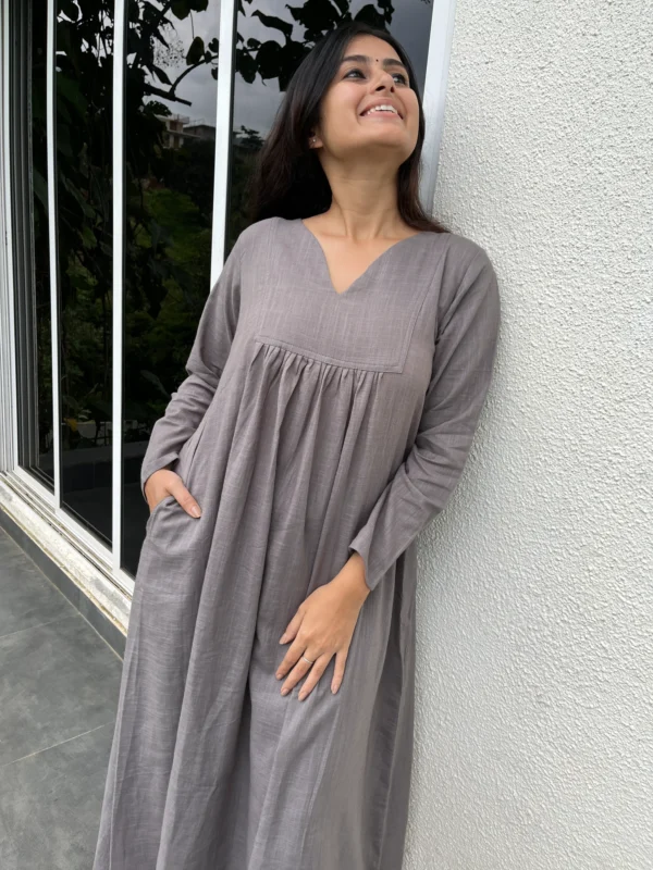 Grey Gher Kurta