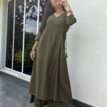 Dark Olive Angarakha Kurta