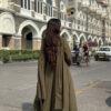 Dark Olive suit set with Dupatta