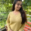 Daffodil V neck Kurta with Teal Green Kalamkari Palazzo