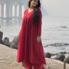 Maroon Masakali Kurta with Dhoti Pants