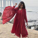 Masakali suit set with Dupatta in Maroon