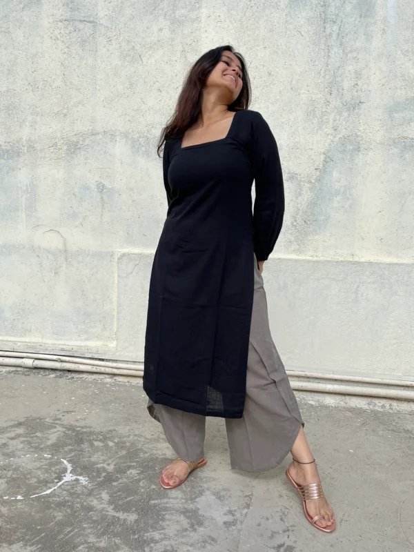 Raya black kurta with dhoti pants