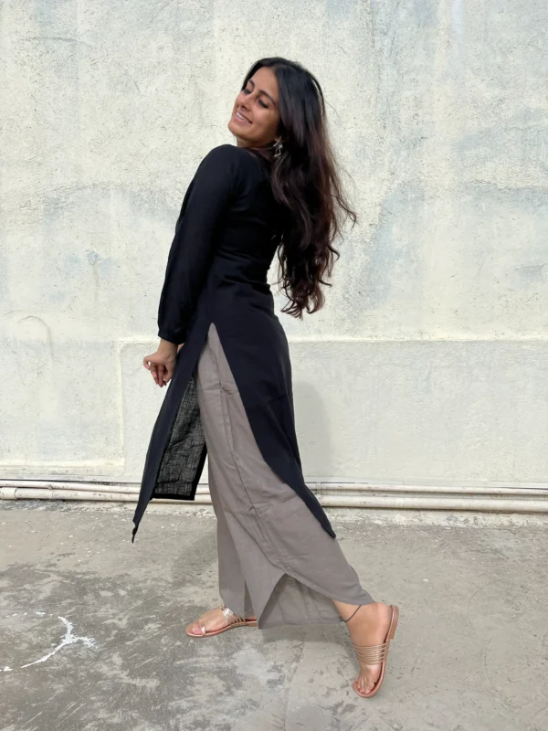 Raya black kurta with dhoti pants