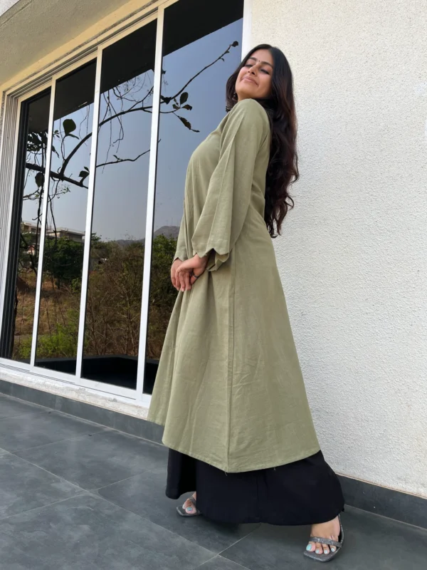 Misha Kurta in muted green with pocket