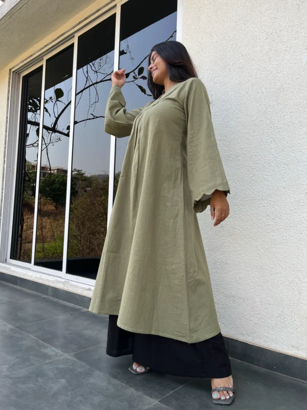 Misha Kurta in muted green with pocket