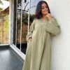 Misha Kurta in muted green with pocket