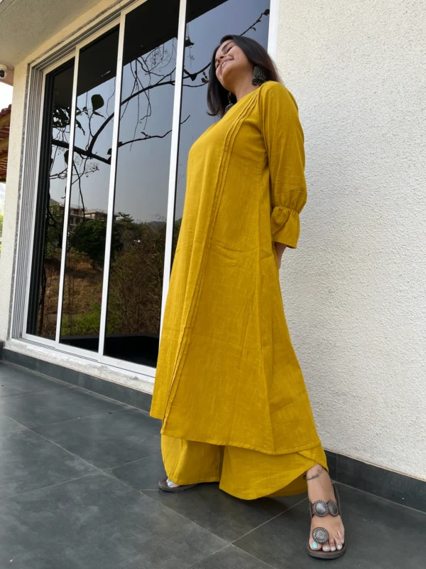 Twisha suit set in lemon yellow