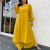 Twisha suit set in lemon yellow