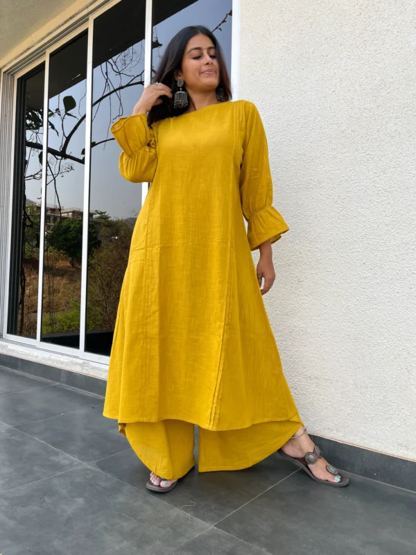 Twisha suit set in lemon yellow