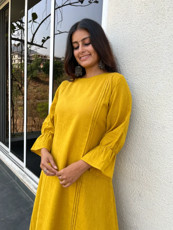Twisha suit set in lemon yellow